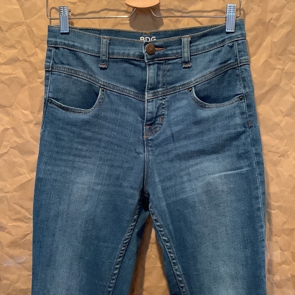 BDG | High Rise Sean Jean Ankle Blue Denim 4 Pocket Zipper Button Fly 28 W 29 L - Picture 3 of 16